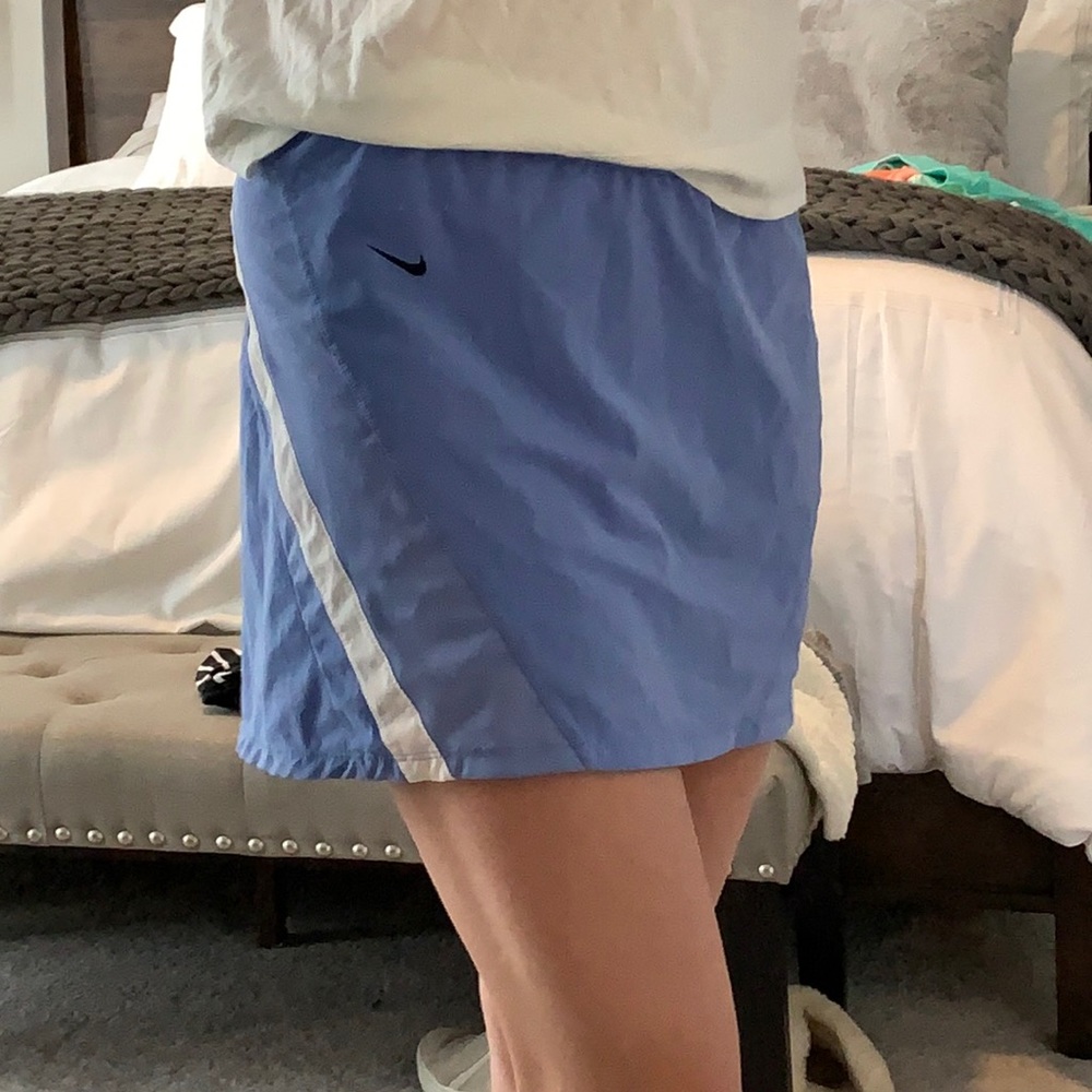 Periwinkle blue and white Nike tennis skort